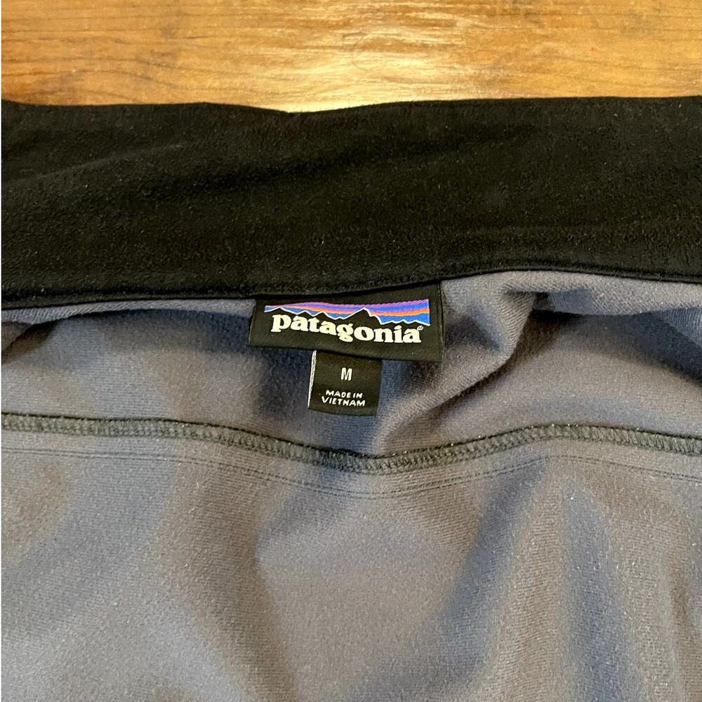 Patagonia Sidesend Jacket Mens Medium Black Softshell Water Repellent Full Zip - Picture 3 of 15